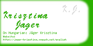 krisztina jager business card