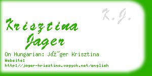 krisztina jager business card